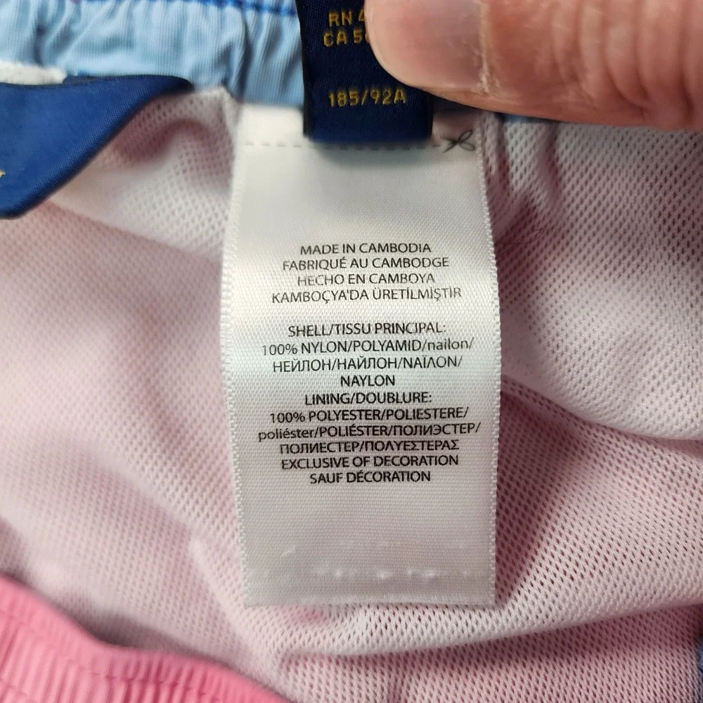 Polo Ralph Lauren Traveler‎ Swim Trunks Pink Mens XL Mesh Liner Board Shorts 6in